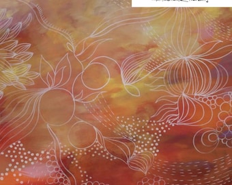 Triptyque Ocean Emotions | Lot de 3 peintures acryliques originales de 70 x 100 cm chacune | Art marin abstrait bleu rose orange | Art mural unique