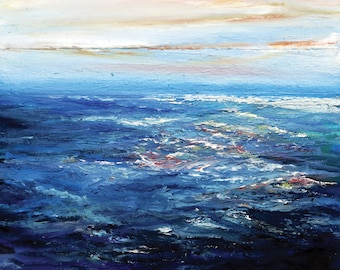 Downloadable file, Seascape,  triptych, architect gift, designer gift, art download, oil painting, painting from photo, art download print