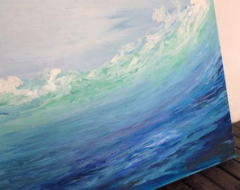 Seascape painting canvas, seascape oil canvas, abstract art, ocean, oceanmareart, wave, art deco, paint, quadro, canvas