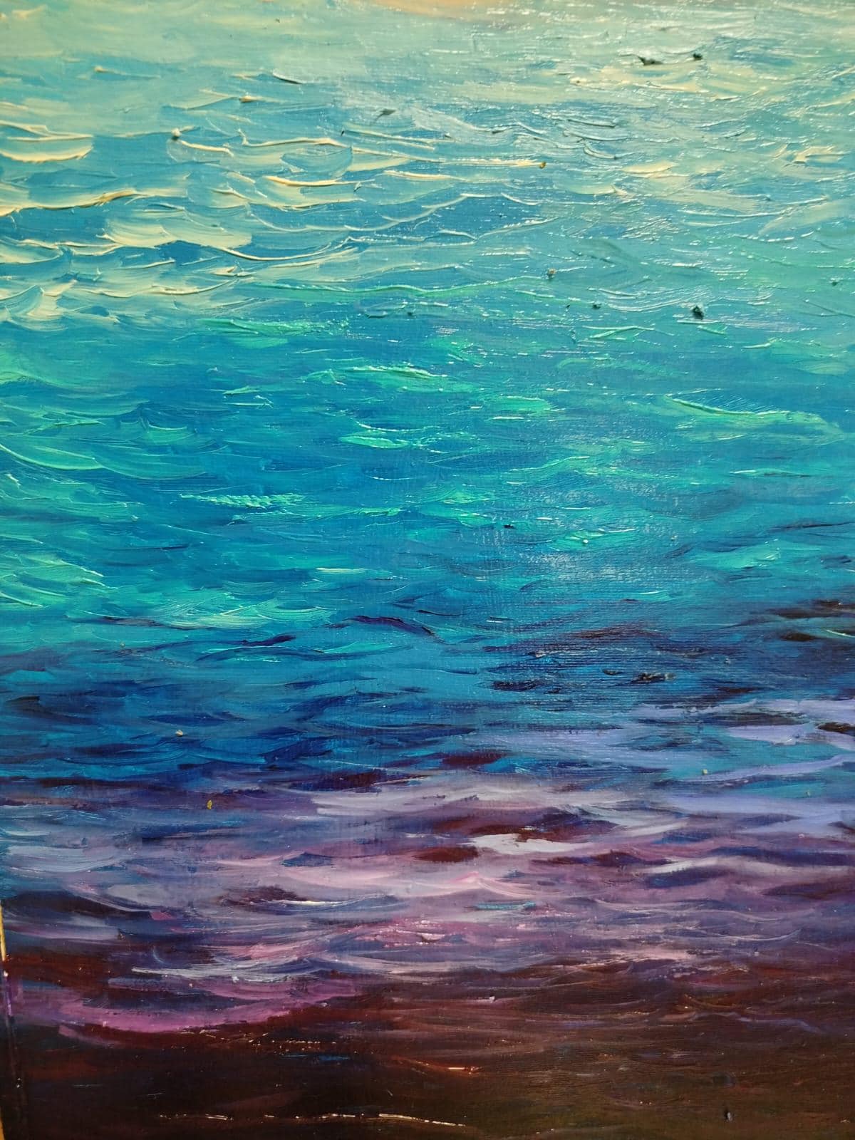 美術品・アンティーク・コレクション 油絵 絵画 【砂浜の夕暮れ】