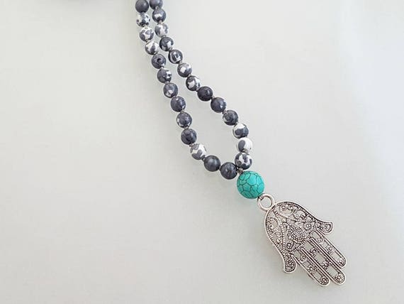 Men/'s Style Howlite Jewelry Men/'s Bead Necklace Yoga Mala Spiritual Necklace Men/'s Boho Necklace Bead Mala Bead Mala Men/'s Necklace