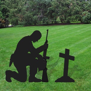 All-Weather PVC Fallen Soldier Yard Display