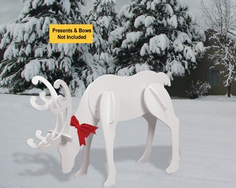 Single All-Weather Large Elegant Reindeer Head Down
