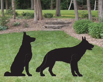 All-Weather Life-Size German Shepherd Shadow - Durable plastic Construction - Made In USA