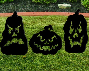 All Weather Scary Pumpkin Trio