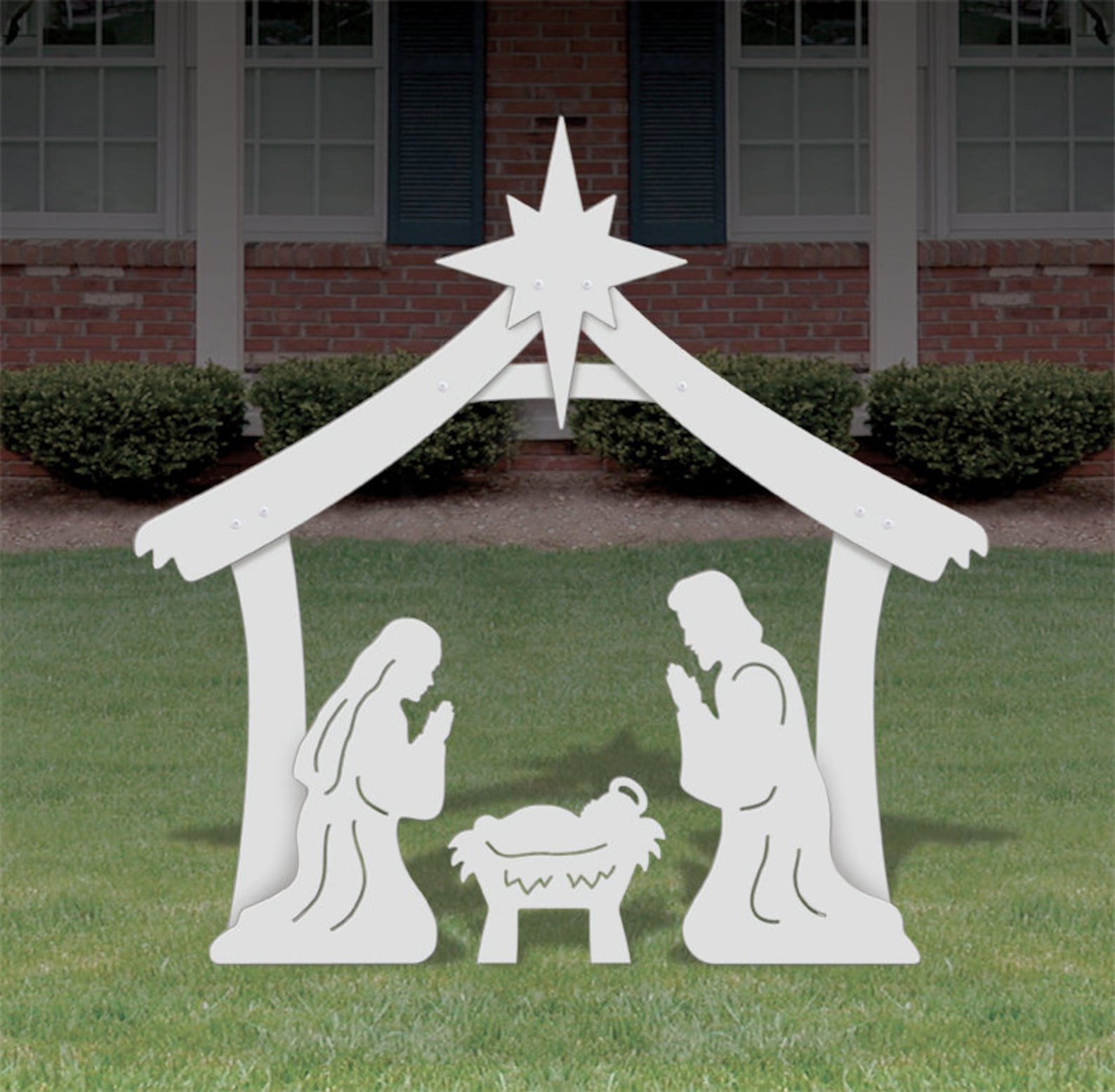 Medium Holy Family Outdoor Nativity Set Etsy