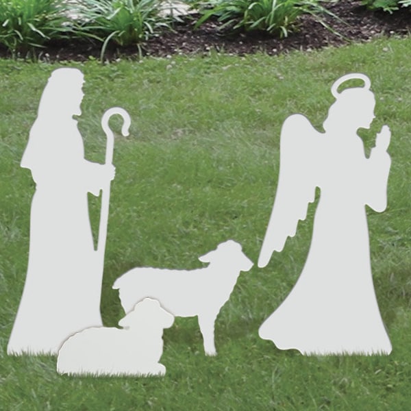 Medium Nativity Add-on Angel, Shephard, Sheep