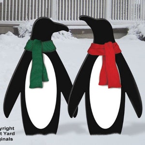 All-Weather Holiday Penguin Pair PVC