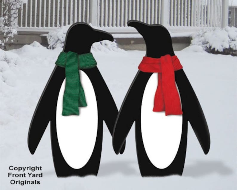 All-Weather Holiday Penguin Pair PVC image 1