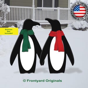 All-Weather Holiday Penguin Pair PVC