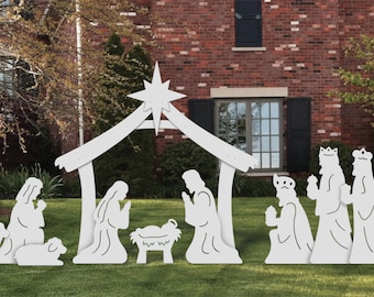 Complete Large Holy Family Nativity set