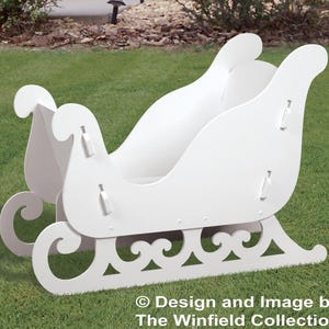 White Medium Sleigh Display