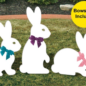 PVC All-Weather Bunny Trio Yard Decoration