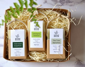 Soap on a Rope, Gift Set, Soap Gift Set, Lemongrass, Cedarwood, Tea Tree