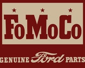 FoMoCo Genuine Ford Parts Metal Sign