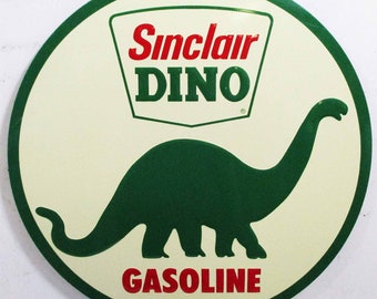 Reproduction Sinclair Laser Cut Out Metal Sign 13x23