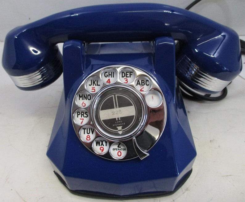 Antique Automatic Electric Blue Monophone Telephone AE40 | Etsy