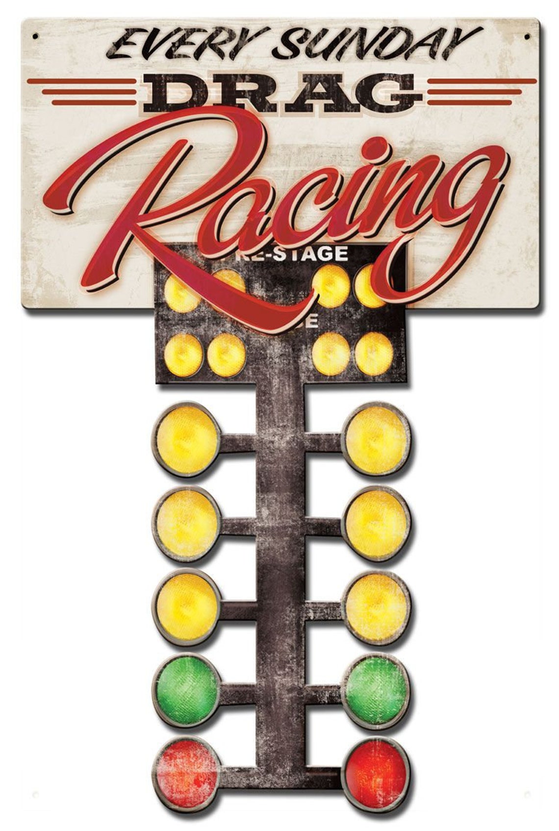 Drag Racing Every Sunday Race Starting Lights Plasma Cut Etsy