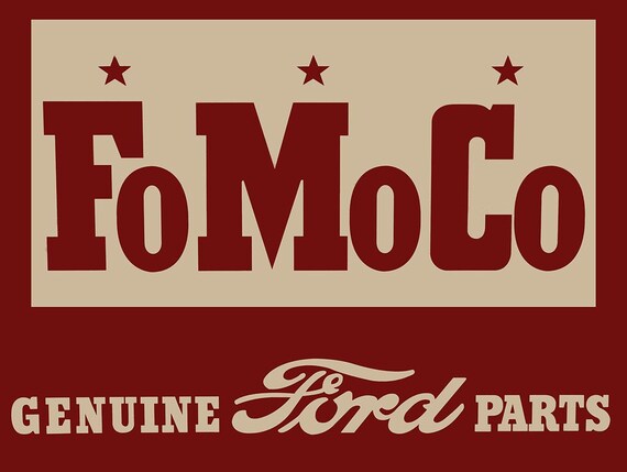 Fomoco Genuine Ford Parts Metal Sign Etsy