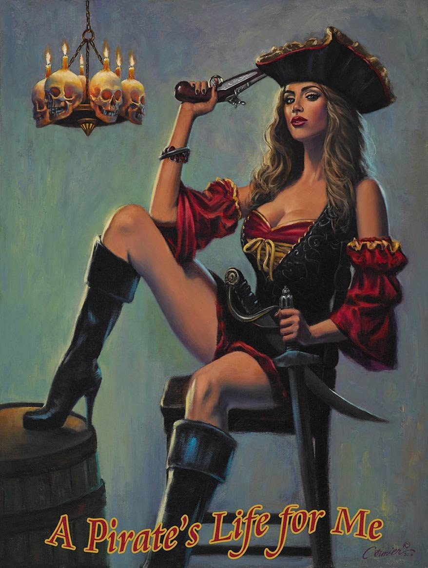 A Pirate's Life for Me, Scarlet Wench by Will Cormier Metal Sign.