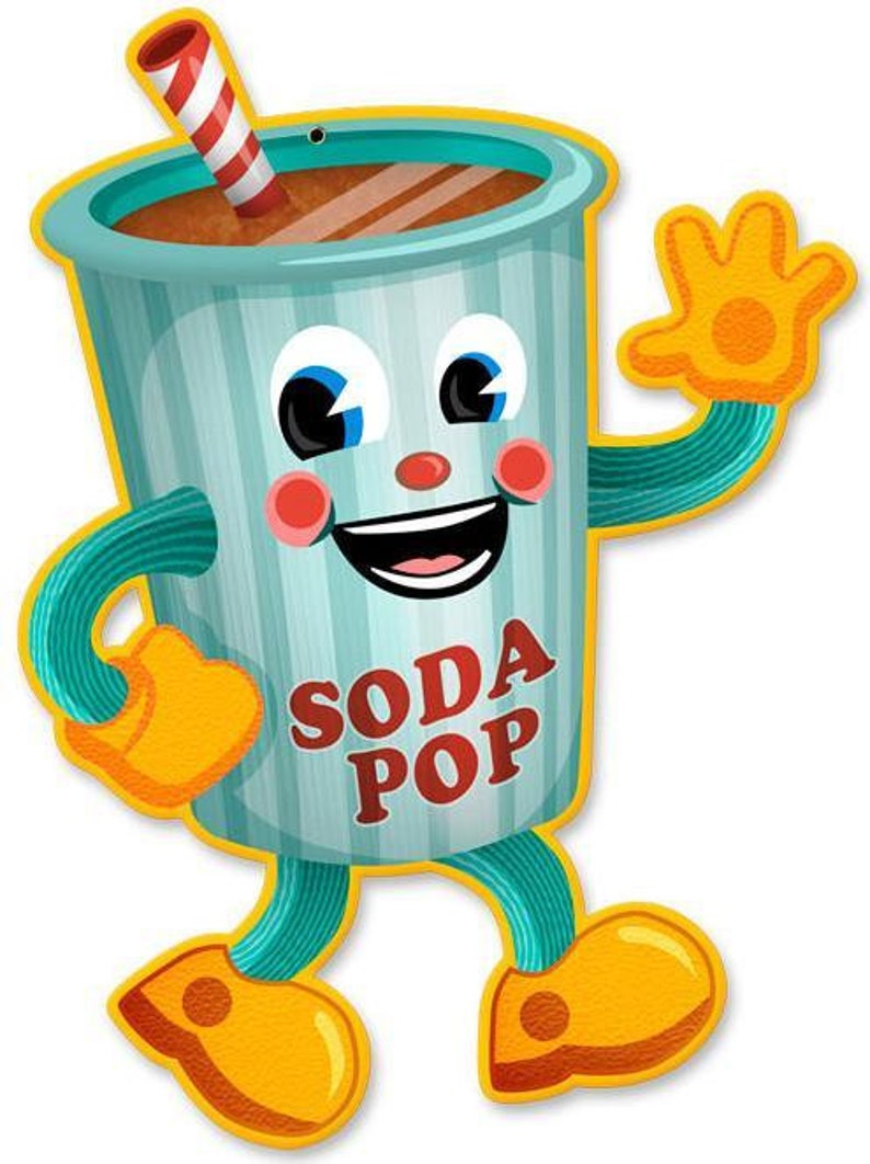 Dancing Soda Pop Plasma Cut Metal Sign | Etsy