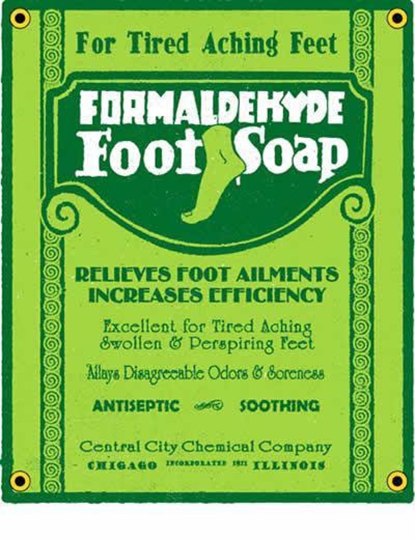 Formaldehyde Foot Soap Antiseptic and Soothing Vintage Etsy