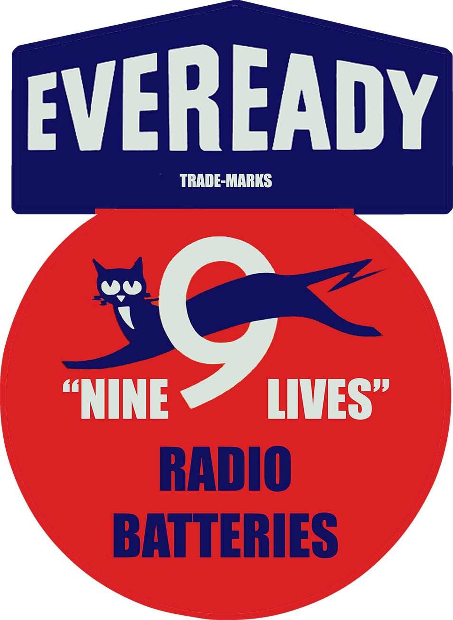 Eveready Nine Lives Radio Batteries Plasma Cut Metal Sign Etsy