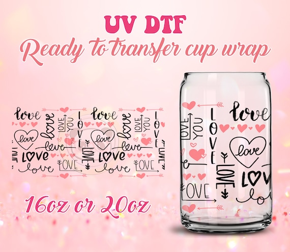 Doodle Valentines - UV DTF 16 oz Libbey Cup Wrap (Ready to Ship) – The  Lovely Design Shop Screen Print Transfers
