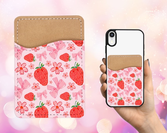 Life Is Sweet Phone Wallet - Adhesive PU Leather Card Holder For Phone - Custom Gift - Stick On Pocket - Card Caddy