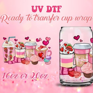 UV DTF Cup Wrap, Transfer Stickers for 16OZ Glass Coffee Cup, Waterproof  Crafts Decal Stickers for Libbey Glass Cups Furniture Wood DIY Crafts (Evil
