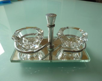 Salière et Poivrière Vintage Vintage des années 1930, sel et poivre Shakers, cadeaux insolites, cristal