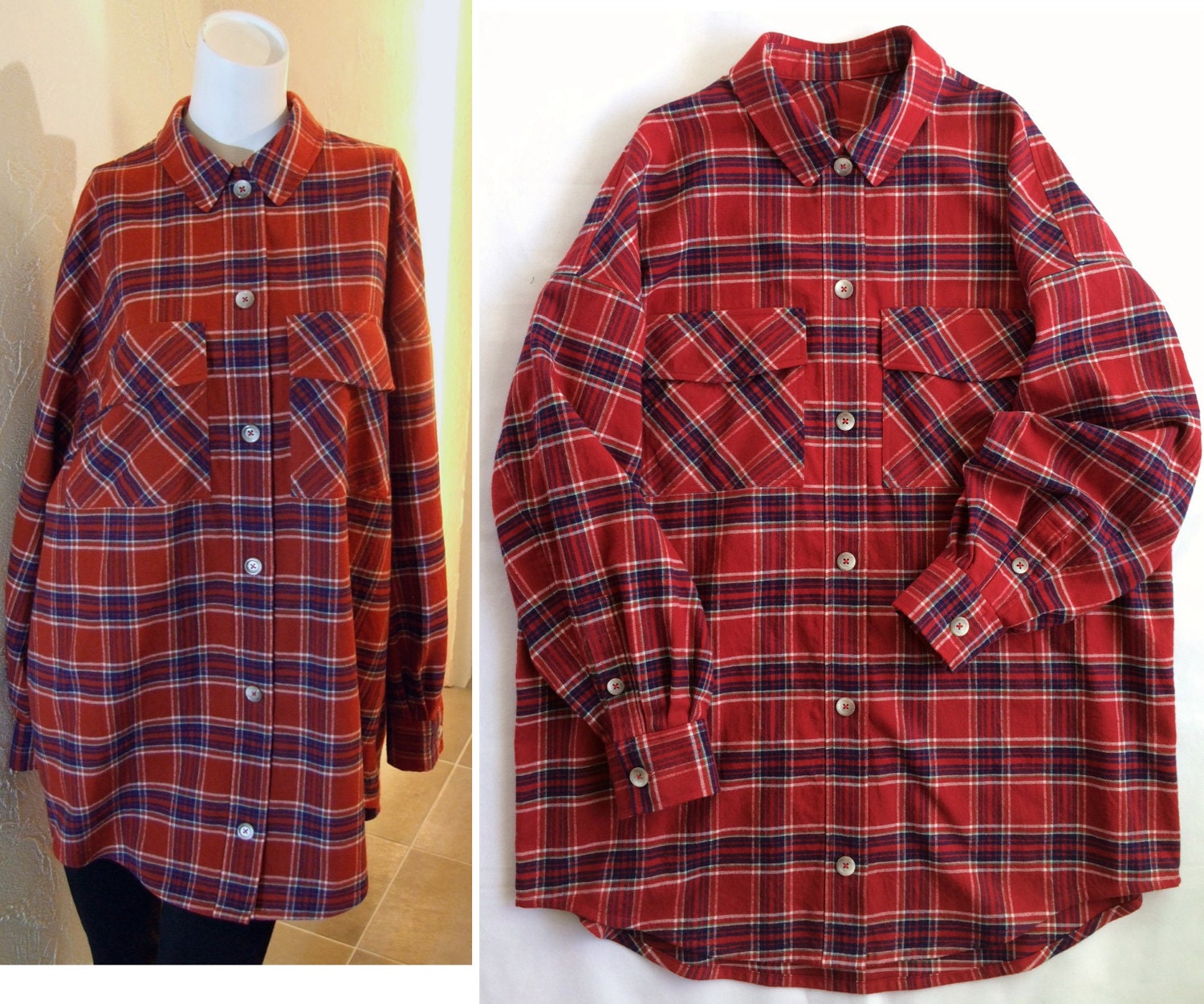 S/S Pocket Tee Red Plaid main image 1