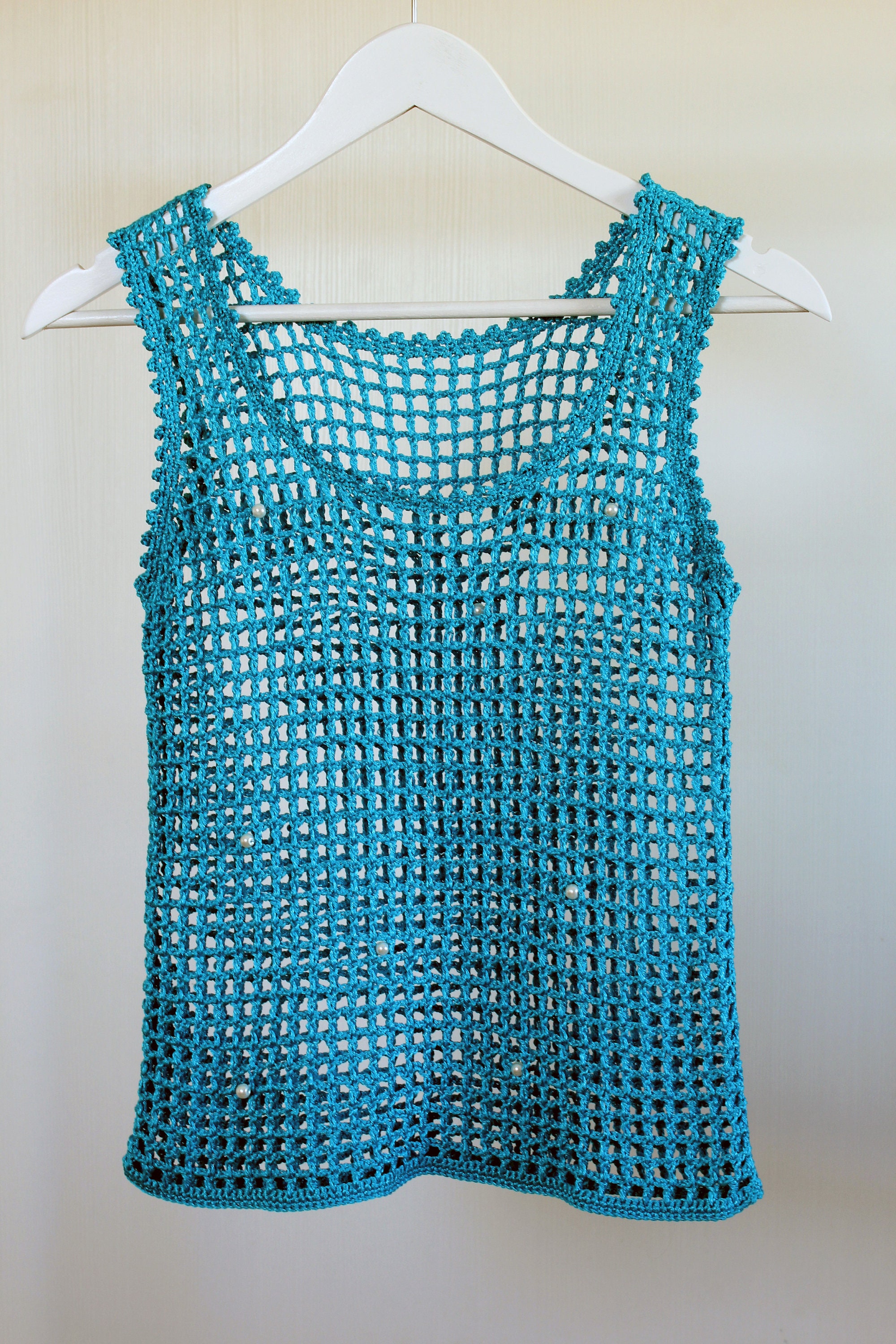 Threaded Pear Alaya Crochet Tank Top