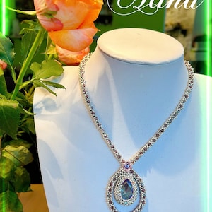 Alina, Alinabel, beads, instructions, pattern, jewelry, DIY, tutorial, threading, do it yourself, beading, pattern, necklace, pendant