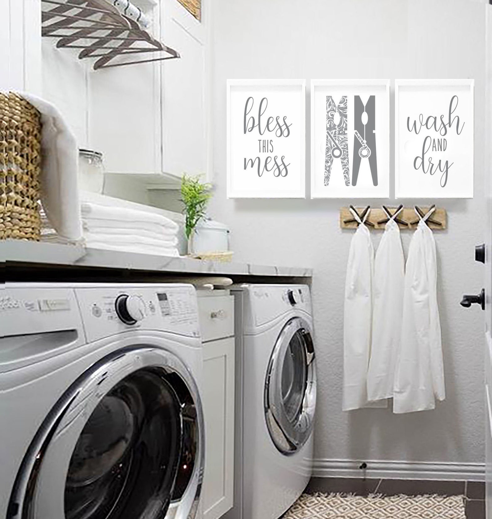 Laundry Room Wall Art Laundry Room Art Laundry Prints Laundry Etsy