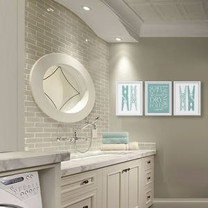 Laundry Room Wall Art Laundry Room Art Laundry Prints Laundry Room Decor Laundry Room Sign Wash Dry Fold Print Clothespin Sign 1 image 8