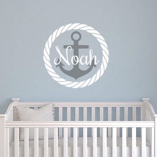 Sailboat Wall Decal Personalized Name Nursery Decor. Nautical Etsy