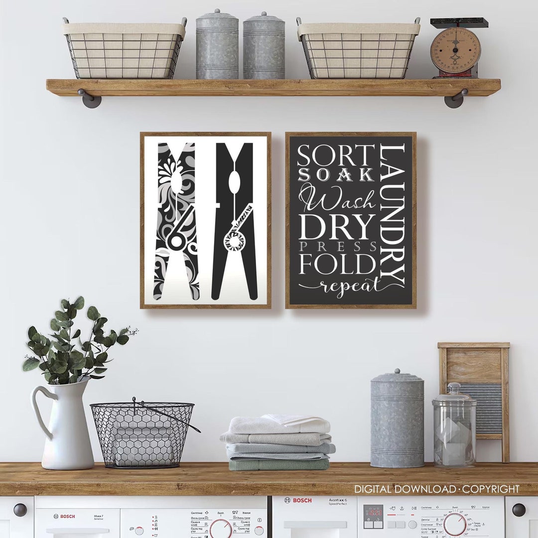 Laundry Room Wall Art Laundry Room Art Laundry Prints Laundry Room Decor Laundry Room Sign Wash ...
