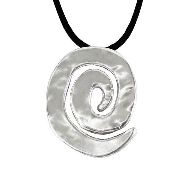 Sterling Silver Spiral Pendant |/\| Cretan Symbol of Balance, Necklace |\/|Hand Made Sterling Silver |/\| Jewelry Crafted in Greece