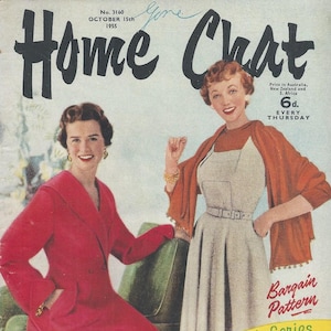 Digital vintage magazine Home Chat 1955 October 15th