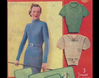 Digital 1936 May Good Needlework vintage fashion magazine for history lover gift for vintage lover magazine for pinup