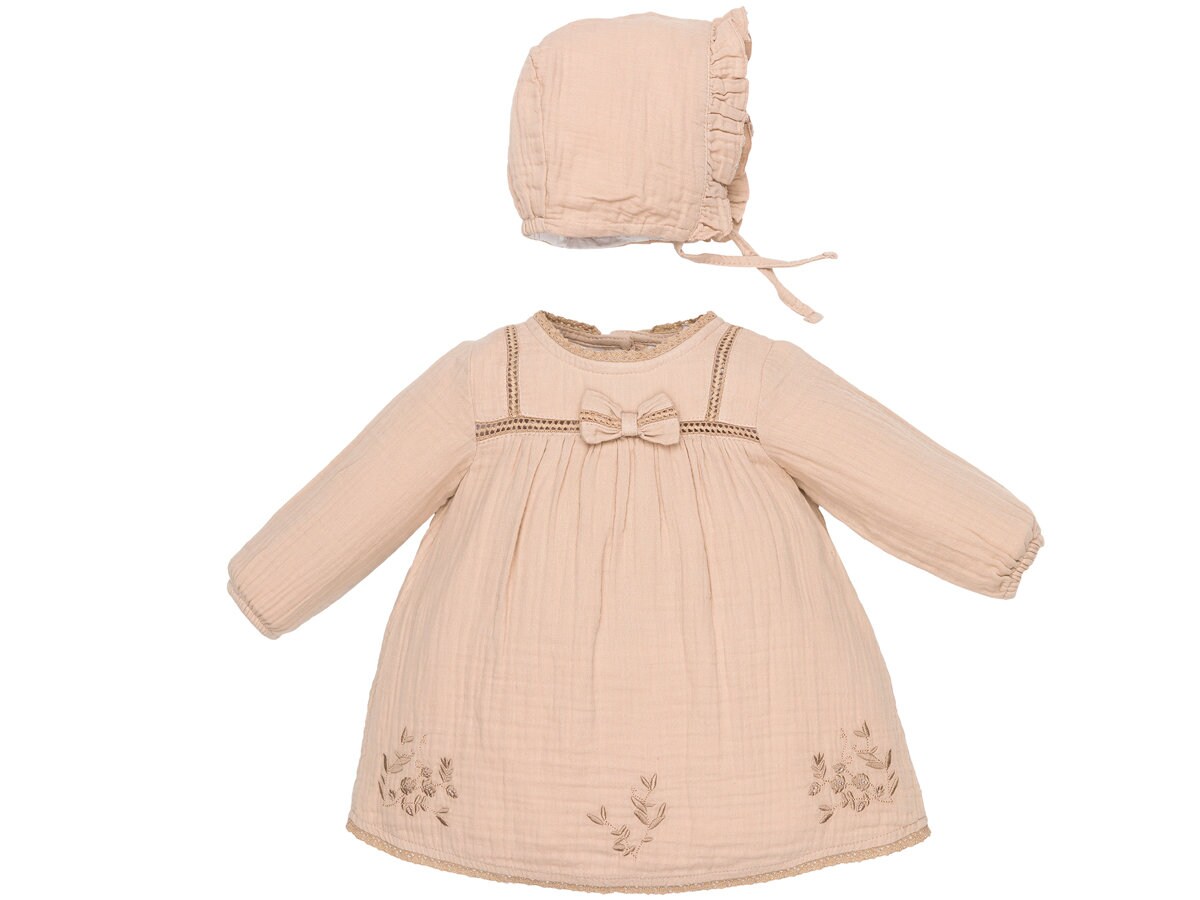 Muslin baby clothes baby easter dress set christening gown girl