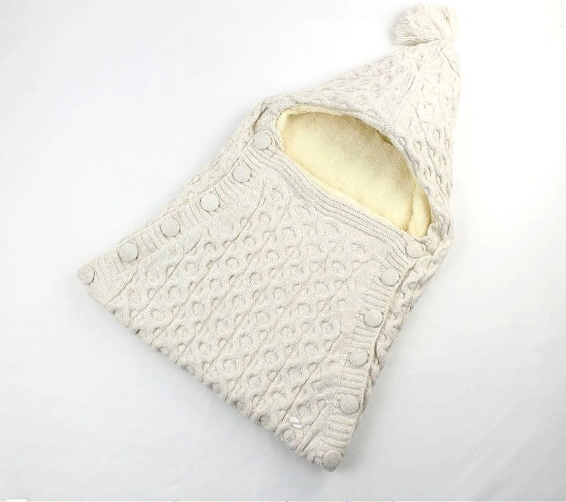 Cocoon Swaddle Baby Blanket Knit Lamb Wool Blanket Sleeping Etsy