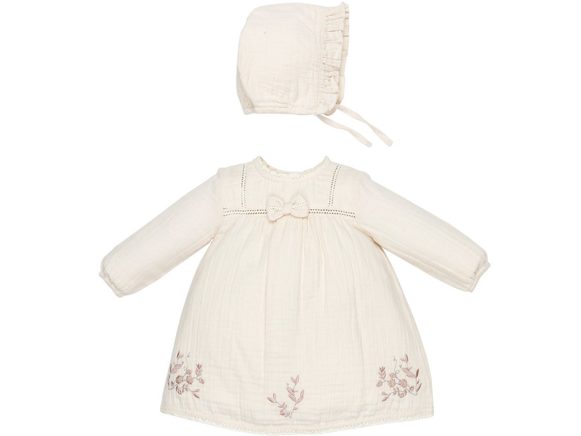 Muslin baby clothes baby easter dress set christening gown etsy
