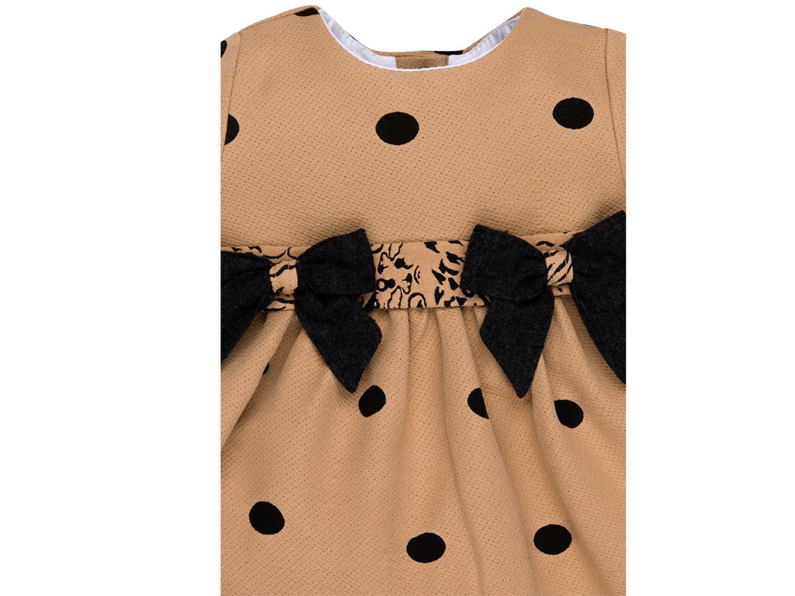 Robe à Pois Pour Bébé Fille Little Lass - Taille 18 Mois - Rose - Occasion Très Bon État