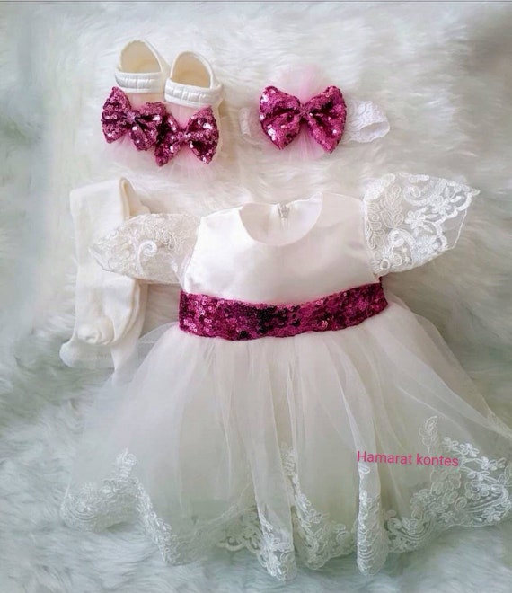 Amazon.com: Aorme Ivory Lace Christening Gowns for Girls Baptism Dress 6-9  Months: Clothing, Shoes & Jewelry