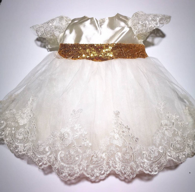 golden gown for baby girl