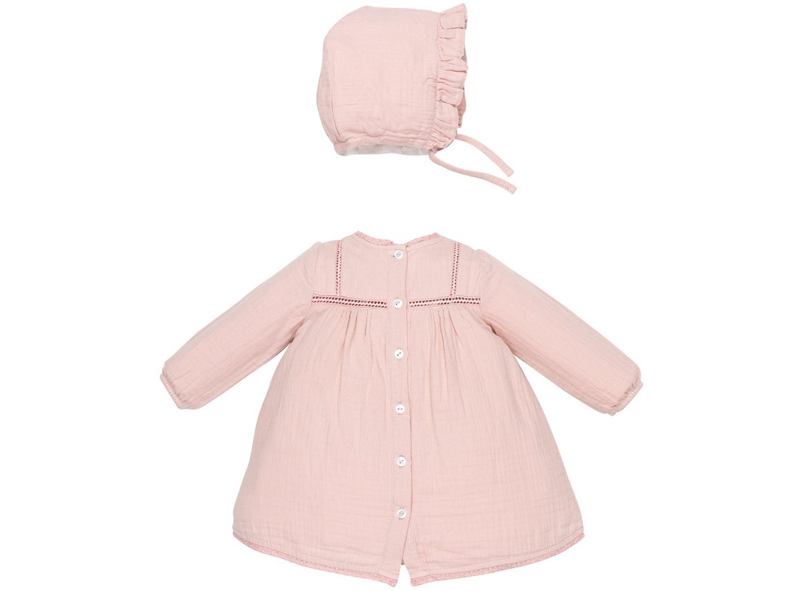 Muslin baby clothes baby easter dress set christening gown etsy