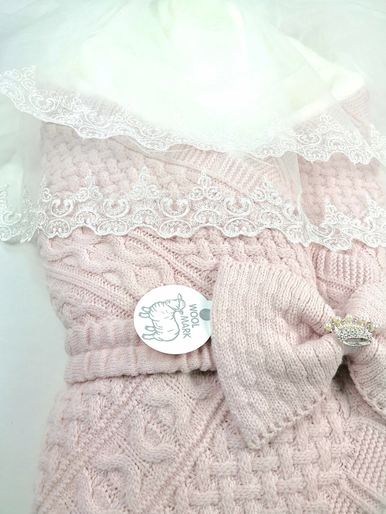 The Soft Lamb Wool Knit Baby Swaddle Blanket Etsy