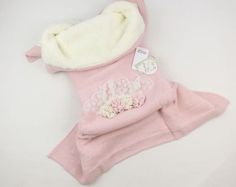 Handmade Baby Blanket, Knit Baby Blanket, Pink Baby Swaddle, Newborn Girl Coming Home Outfit, Baby Shower Invitation, Lamb Wool Blanket